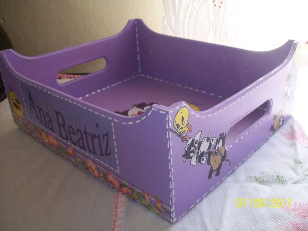 Cesta porta treco lilás Looney Tunes